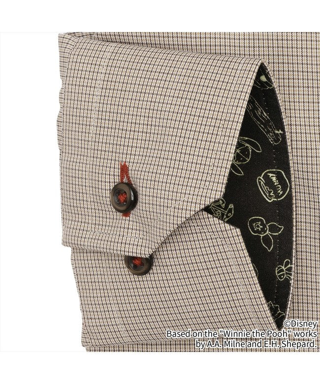 トーキョーシャツ TOKYO SHIRTS 【くまのプーさん】 ボタンダウン 長袖 形態安定 ワイシャツ （ブラウン） ブラウン