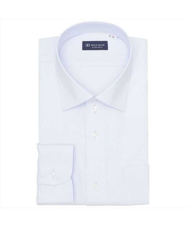 トーキョーシャツ TOKYO SHIRTS 【COFREX・大きいサイズ】 ワイド 長袖 形態安定 ワイシャツ （サックス） サックス