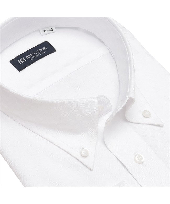トーキョーシャツ TOKYO SHIRTS 【COFREX・大きいサイズ】 ボタンダウン 長袖 形態安定 ワイシャツ （ホワイト） ホワイト