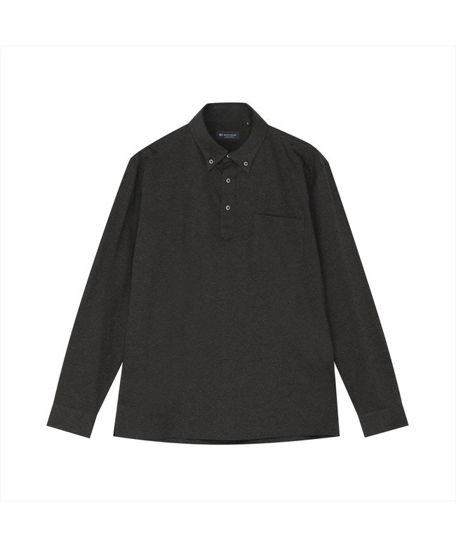 トーキョーシャツ TOKYO SHIRTS ポロシャツ 長袖 綿100% ビズポロ メンズ （チャコール） チャコール