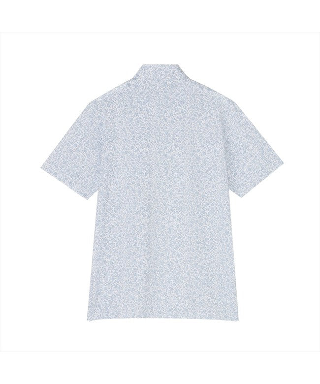 トーキョーシャツ TOKYO SHIRTS フラワー 総柄プリント ポロシャツ 半袖 メンズ （サックス） サックス