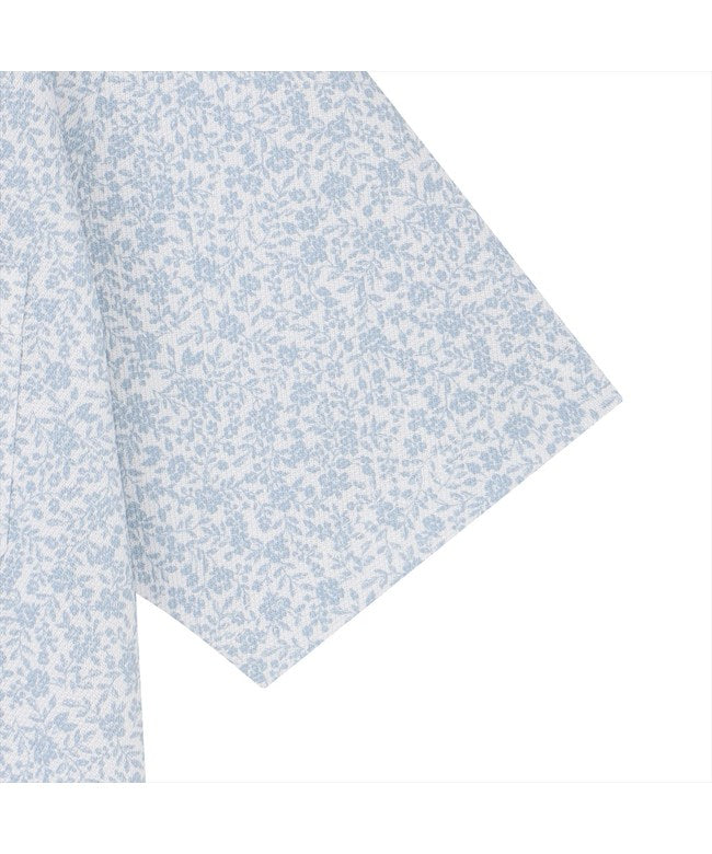 トーキョーシャツ TOKYO SHIRTS フラワー 総柄プリント ポロシャツ 半袖 メンズ （サックス） サックス