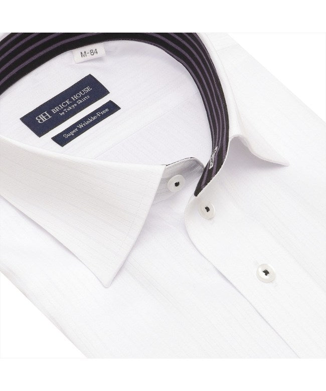 トーキョーシャツ TOKYO SHIRTS 【超形態安定】 ワイド 長袖 形態安定 ワイシャツ （ホワイト） ホワイト