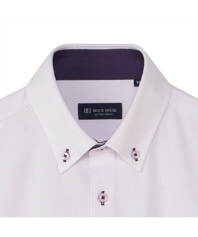 トーキョーシャツ TOKYO SHIRTS ビズポロ ポロシャツ コンフォートドライ 半袖 メンズ （パープル） パープル