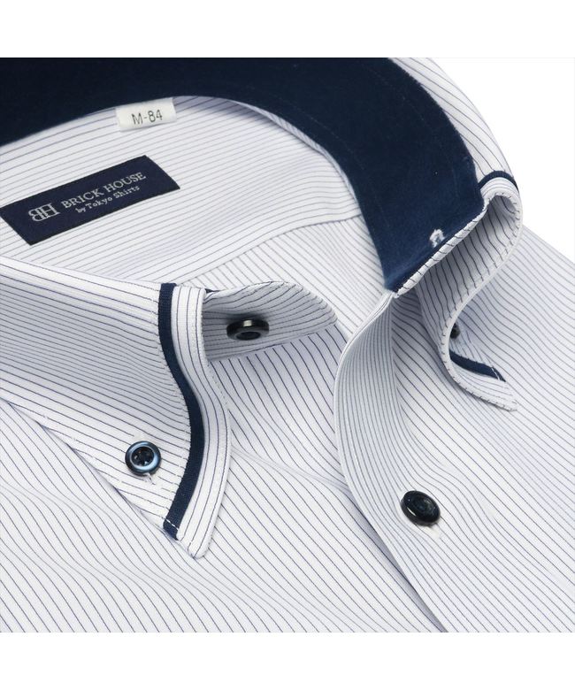 hntページ TOKYO SHIRTS [Stretch] Shape-retaining button-down collar long-sleeve