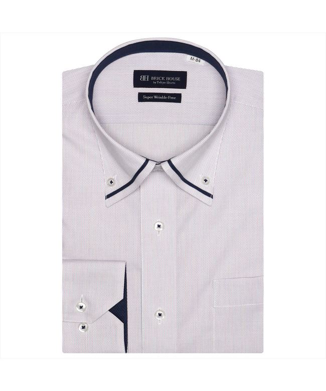 トーキョーシャツ TOKYO SHIRTS 【超形態安定】 ボタンダウンカラー 長袖 ノーアイロン ワイシャツ