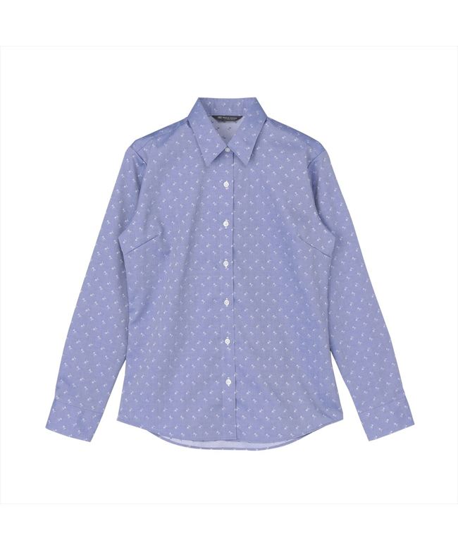 トーキョーシャツ TOKYO SHIRTS 【超形態安定】 レギュラー 長袖 形態安定 綿100% レディースシャツ （ブルー） ブルー