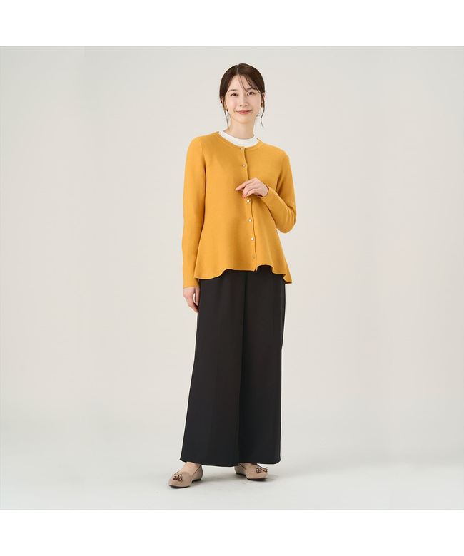 トーキョーシャツ TOKYO SHIRTS ペプラムニットカーディガン レディース （パンプキン） パンプキン