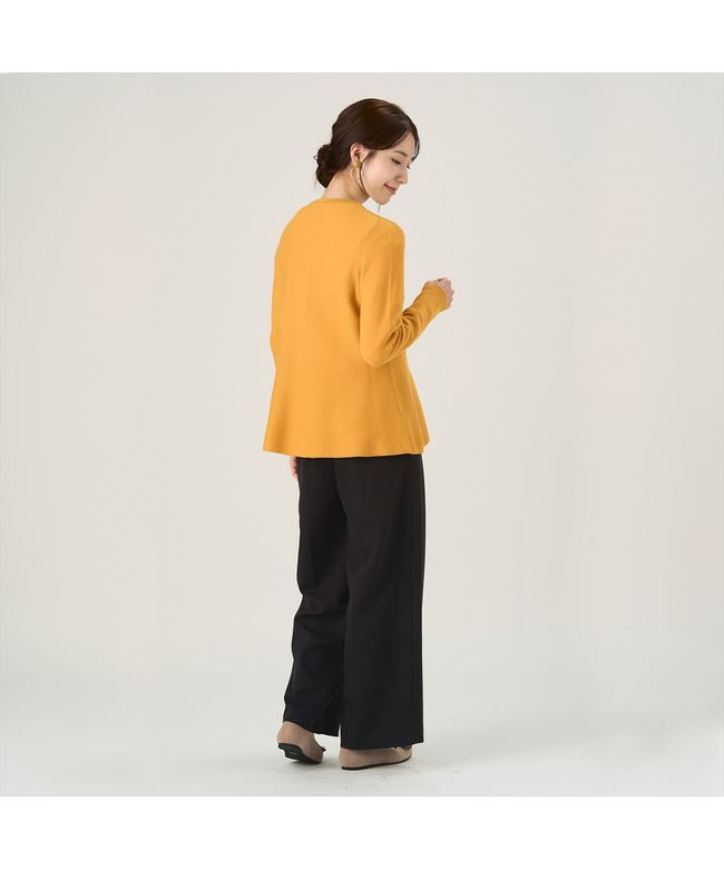 トーキョーシャツ TOKYO SHIRTS ペプラムニットカーディガン レディース （パンプキン） パンプキン