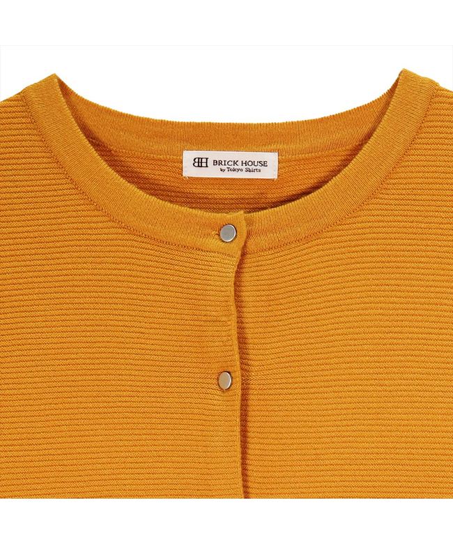 トーキョーシャツ TOKYO SHIRTS ペプラムニットカーディガン レディース （パンプキン） パンプキン