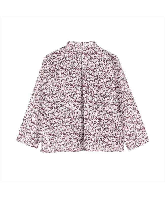 トーキョーシャツ TOKYO SHIRTS ボウタイプリントブラウス 長袖 レディース （エンジ） エンジ