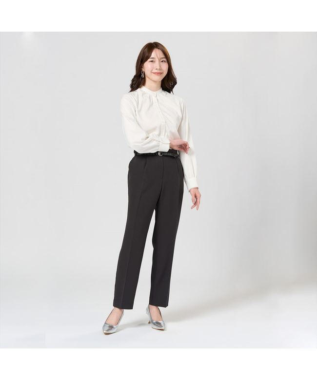 トーキョーシャツ TOKYO SHIRTS 【COFREX】  ピコレース 長袖 レディースデザインシャツ （ホワイト） ホワイト