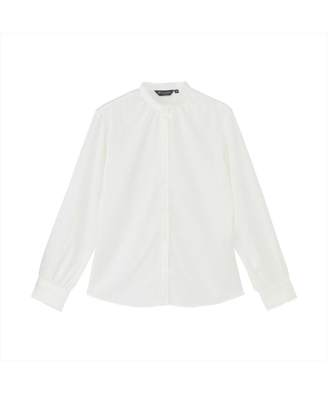 トーキョーシャツ TOKYO SHIRTS 【COFREX】  ピコレース 長袖 レディースデザインシャツ （ホワイト） ホワイト