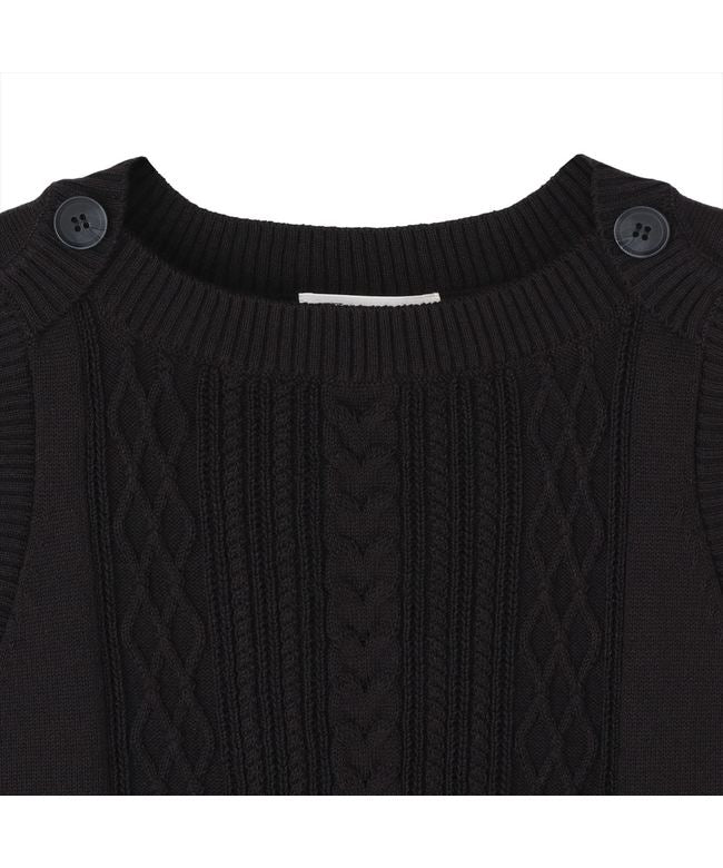 トーキョーシャツ TOKYO SHIRTS ボートネック ニットベスト レディース （ブラック） ブラック