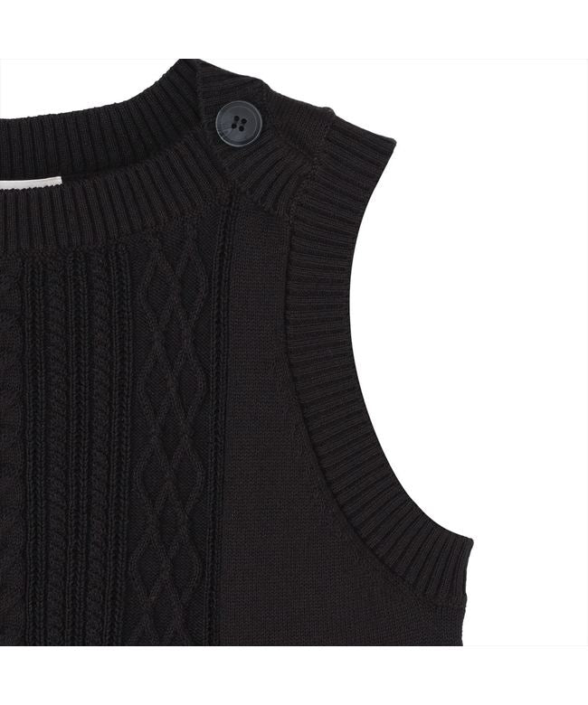 トーキョーシャツ TOKYO SHIRTS ボートネック ニットベスト レディース （ブラック） ブラック