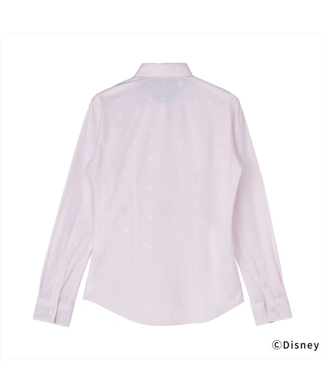 トーキョーシャツ TOKYO SHIRTS 【ディズニー】 ワイド 長袖 形態安定 レディースニットシャツ ストレッチ （ライトピンク） ライトピンク