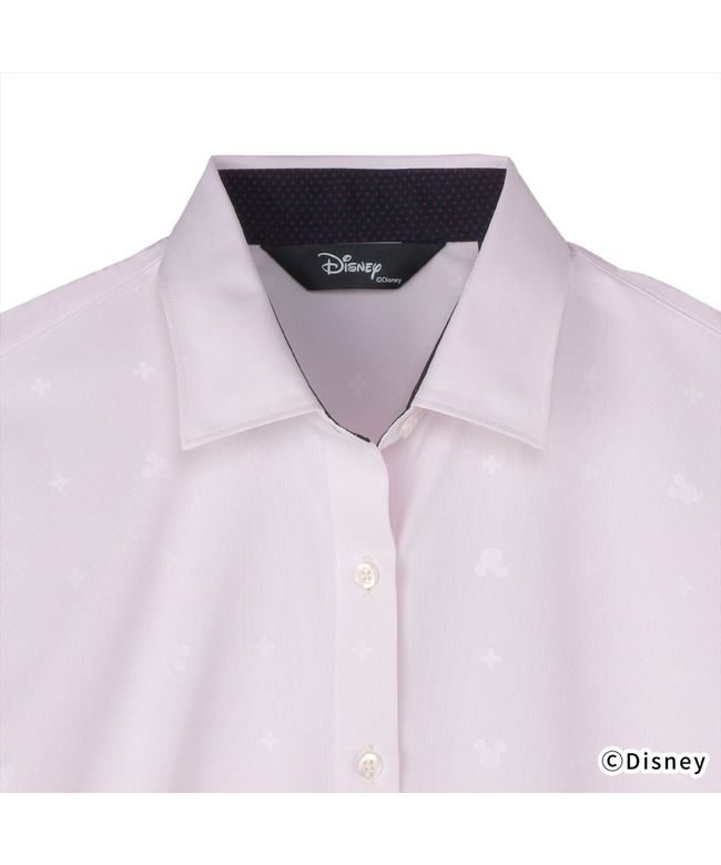 トーキョーシャツ TOKYO SHIRTS 【ディズニー】 ワイド 長袖 形態安定 レディースニットシャツ ストレッチ （ライトピンク） ライトピンク