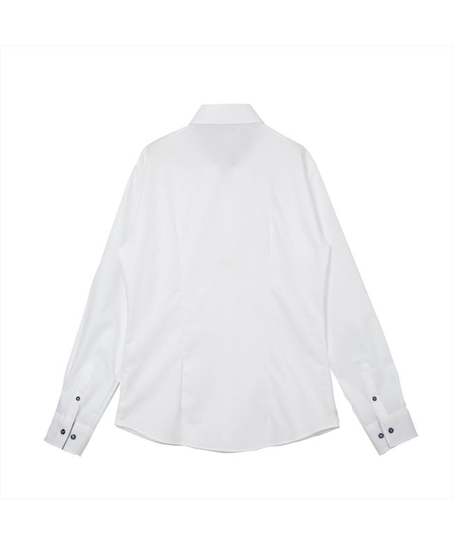 トーキョーシャツ TOKYO SHIRTS 【超形態安定】 スキッパー 長袖 形態安定 綿100% レディースシャツ （ホワイト） ホワイト