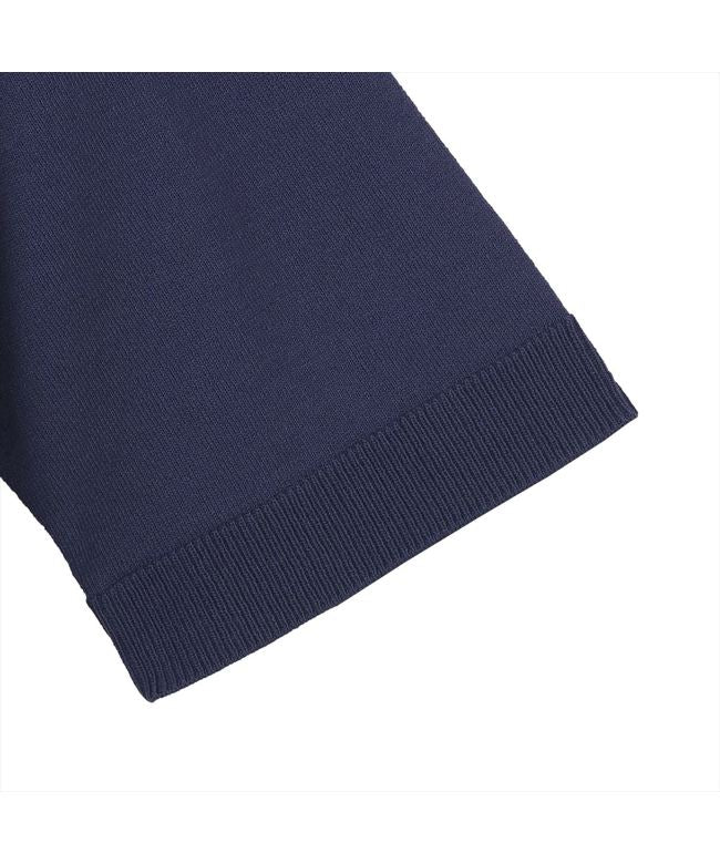 トーキョーシャツ TOKYO SHIRTS ニット 前身タックボーダー クルーネックプルオーバー 五分袖 レディース （パープル） パープル
