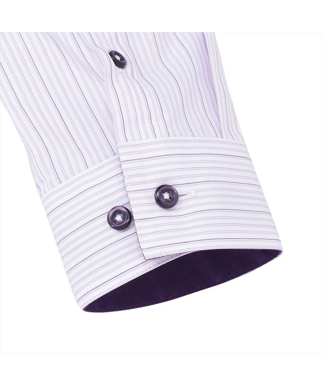 トーキョーシャツ TOKYO SHIRTS 【透け防止】 スキッパー 長袖 形態安定 レディースシャツ （パープル） パープル