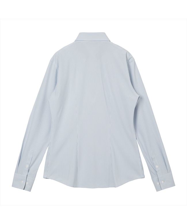 トーキョーシャツ TOKYO SHIRTS 【ストレッチ】 スキッパー 長袖 形態安定 ニットシャツ レディース （ブルー） ブルー