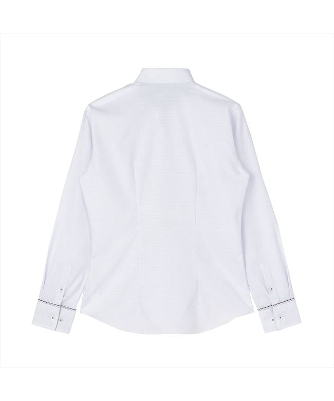 トーキョーシャツ TOKYO SHIRTS 【透け防止】 スキッパー 長袖 形態安定 レディースシャツ （パープル） パープル