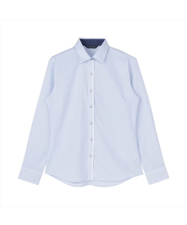 トーキョーシャツ TOKYO SHIRTS 【透け防止】 ワイド 長袖 形態安定 レディースシャツ （サックス） サックス
