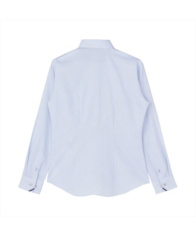 トーキョーシャツ TOKYO SHIRTS 【透け防止】 ワイド 長袖 形態安定 レディースシャツ （サックス） サックス