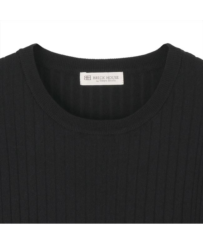 トーキョーシャツ TOKYO SHIRTS ニット リブフレンチ プルオーバー レディース （ブラック） ブラック