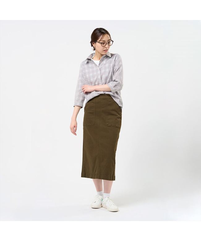 トーキョーシャツ TOKYO SHIRTS 【Pitta Re:)】 カジュアルシャツ Wガーゼ 七分袖 綿100% レディース （オレンジ） オレンジ