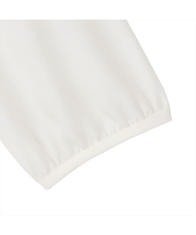 トーキョーシャツ TOKYO SHIRTS ジョーゼット配色ブラウス 五分袖 レディース （ホワイト） ホワイト