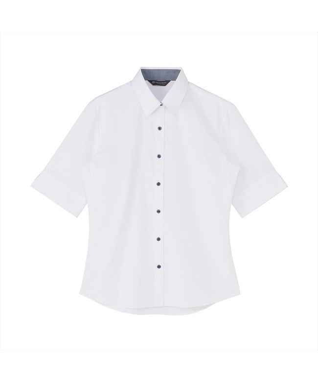 トーキョーシャツ TOKYO SHIRTS 【透け防止】 レギュラー 五分袖 形態安定 レディースシャツ （ホワイト） ホワイト