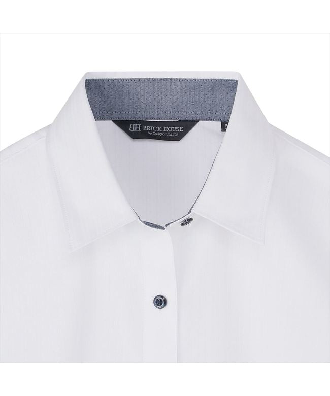 トーキョーシャツ TOKYO SHIRTS 【透け防止】 レギュラー 五分袖 形態安定 レディースシャツ （ホワイト） ホワイト