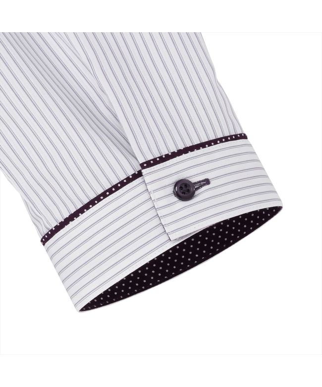 トーキョーシャツ TOKYO SHIRTS 【透け防止】 スキッパー 七分袖 形態安定 レディースシャツ （パープル） パープル