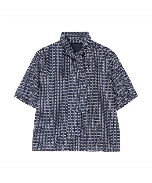 トップス FROM JAPAN Tokyo Shirts Bow Tie Print Blouse Five-Quarter Sleeve Women's