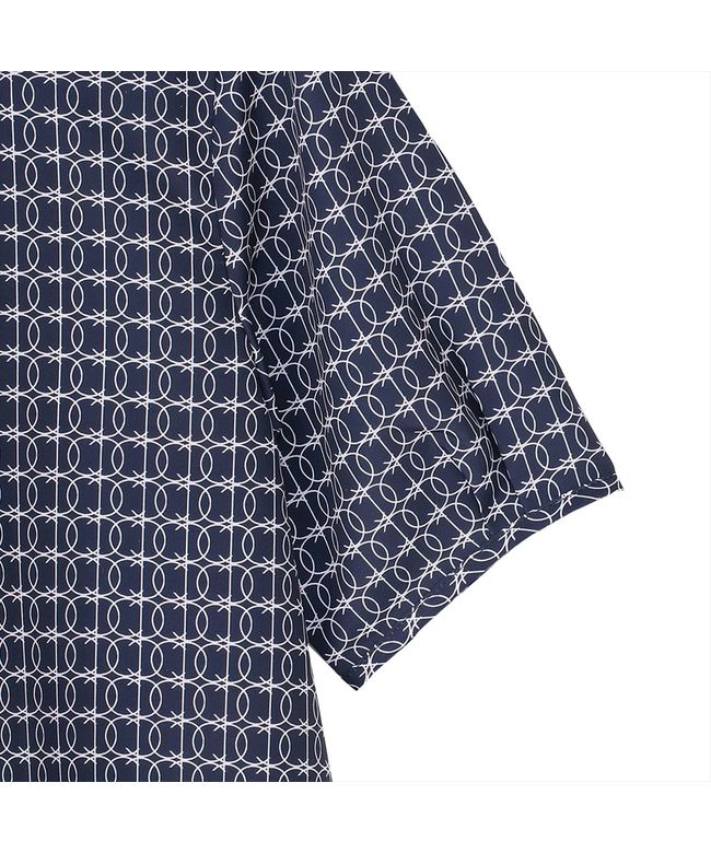 Tokyo Shirts Bow Tie Print Blouse Five-Quarter Sleeve Women's