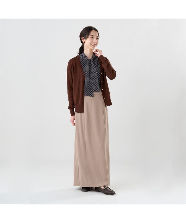 Tokyo Shirts Tokyo Shirts Knit High-Gauge V-Neck Cardigan Ladies