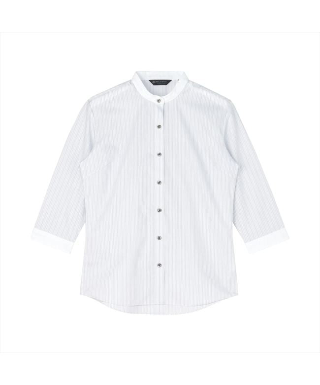 トーキョーシャツ TOKYO SHIRTS 【透け防止】 スタンド 七分袖 形態安定 レディースシャツ （グレー） グレー