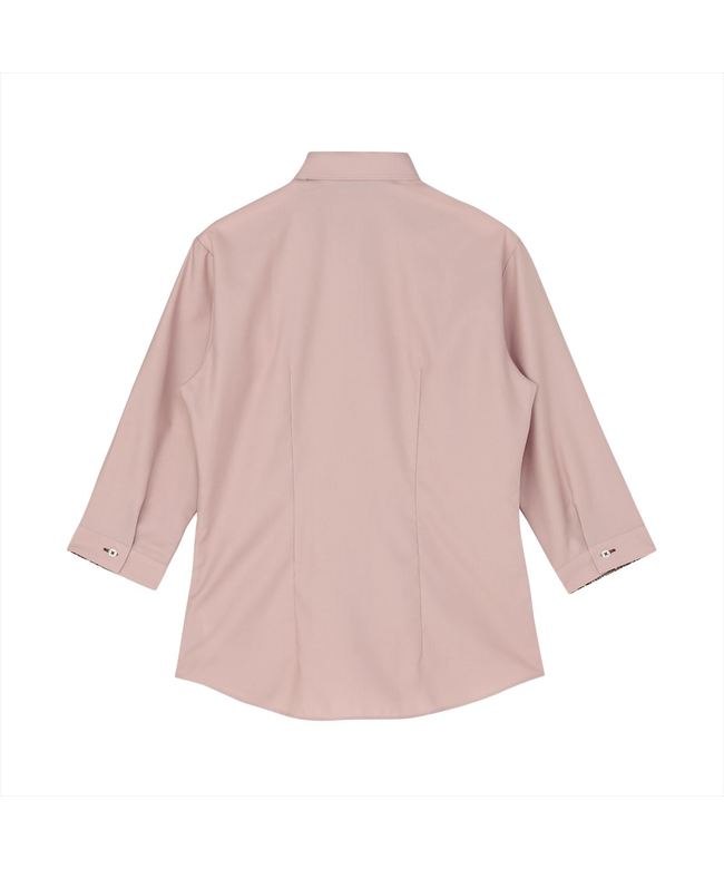 トーキョーシャツ TOKYO SHIRTS ワイド 七分袖 形態安定 レディースシャツ （スモーキーピンク） スモーキーピンク