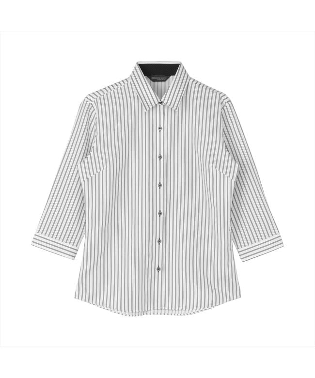 トーキョーシャツ TOKYO SHIRTS 【透け防止】 レギュラー 七分袖 形態安定 レディースシャツ （ブラック） ブラック