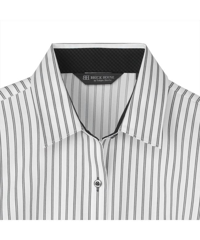 トーキョーシャツ TOKYO SHIRTS 【透け防止】 レギュラー 七分袖 形態安定 レディースシャツ （ブラック） ブラック