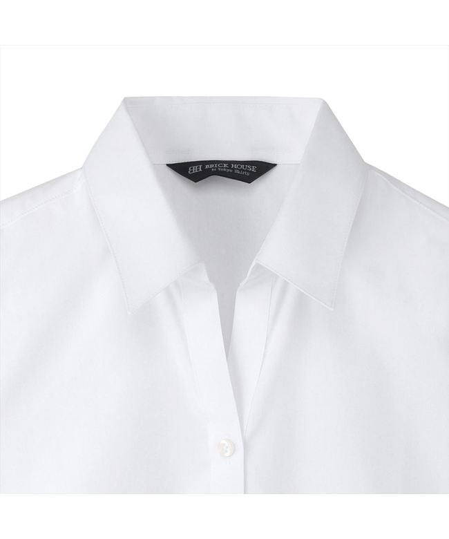 トーキョーシャツ TOKYO SHIRTS 【透け防止・白無地】 スキッパー 長袖 形態安定 レディースシャツ （ホワイト） ホワイト