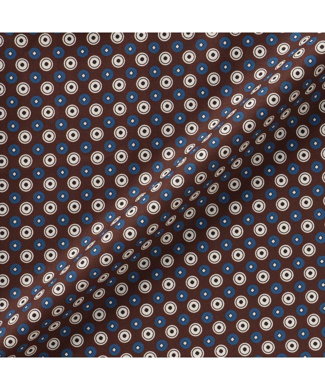 トーキョーシャツ TOKYO SHIRTS スタンドタック プリントブラウス 長袖 レディース （ブラウン） ブラウン