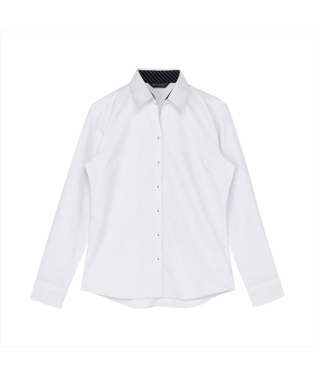 トーキョーシャツ TOKYO SHIRTS 【透け防止】 スキッパー 長袖 形態安定 レディースシャツ （パープル） パープル