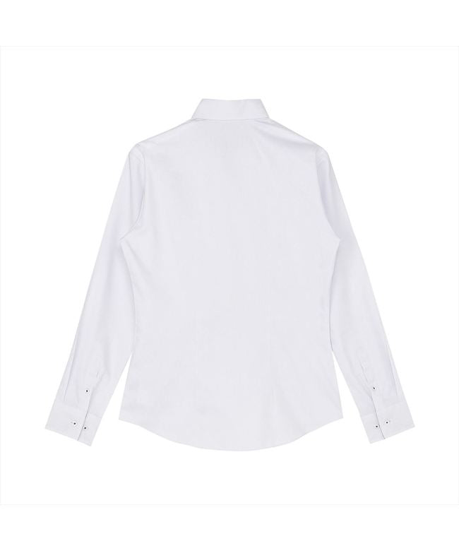 トーキョーシャツ TOKYO SHIRTS 【透け防止】 スキッパー 長袖 形態安定 レディースシャツ （パープル） パープル