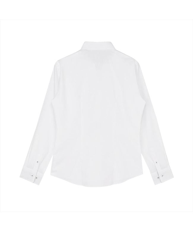 トーキョーシャツ TOKYO SHIRTS 【透け防止】 スキッパー 長袖 形態安定 レディースシャツ （ホワイト） ホワイト