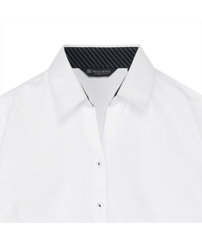 トーキョーシャツ TOKYO SHIRTS 【透け防止】 スキッパー 長袖 形態安定 レディースシャツ （ホワイト） ホワイト