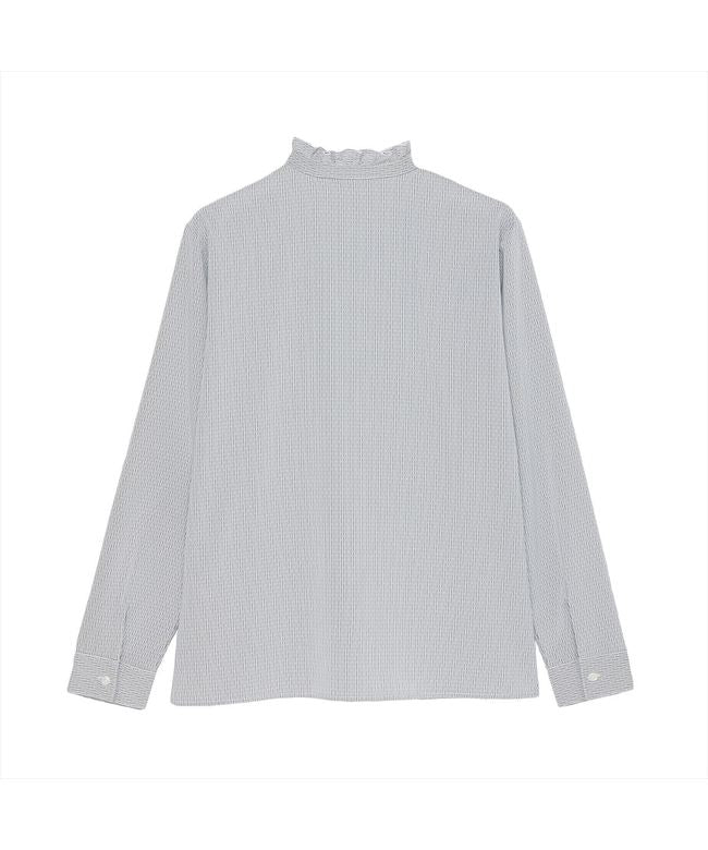 トーキョーシャツ TOKYO SHIRTS 【COFREX】 ひねりピンタックブラウス 長袖 レディースデザインシャツ （グレー） グレー