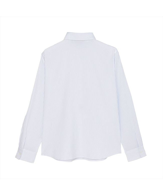 トーキョーシャツ TOKYO SHIRTS 【COFREX】 前立ミニフリルブラウス 長袖 レディースデザインシャツ （ブルー） ブルー