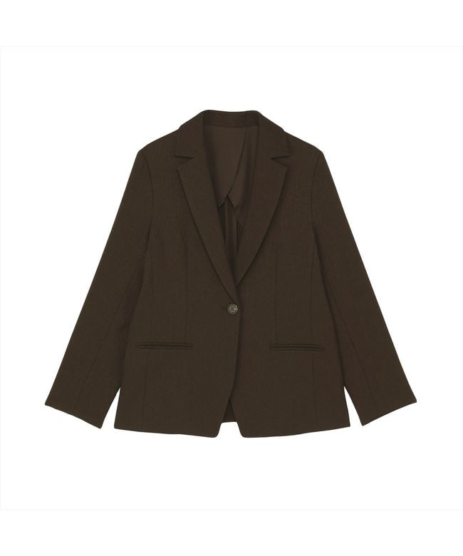 トーキョーシャツ TOKYO SHIRTS ウーリッシュ素材 テーラード ジャケット 長袖 セットアップ可能 レディース （ブラウン） ブラウン